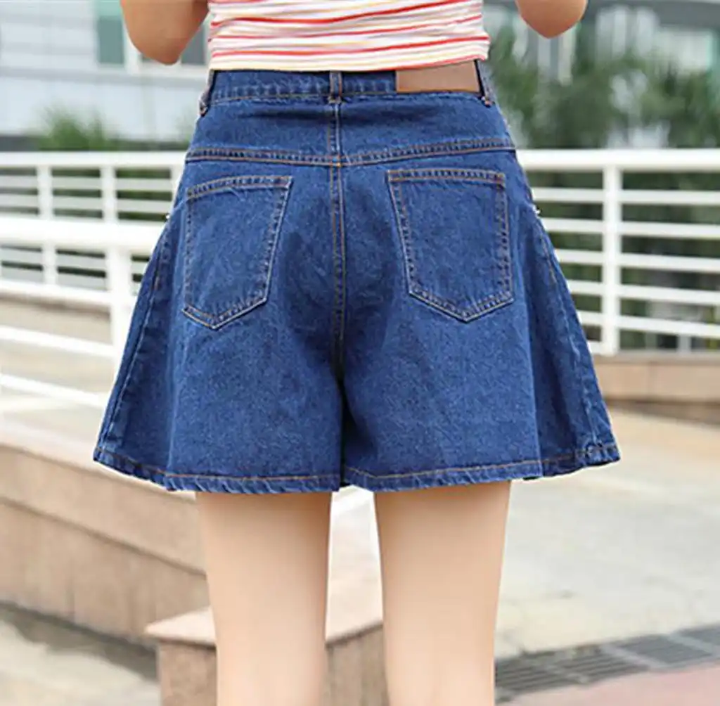 long baggy denim shorts