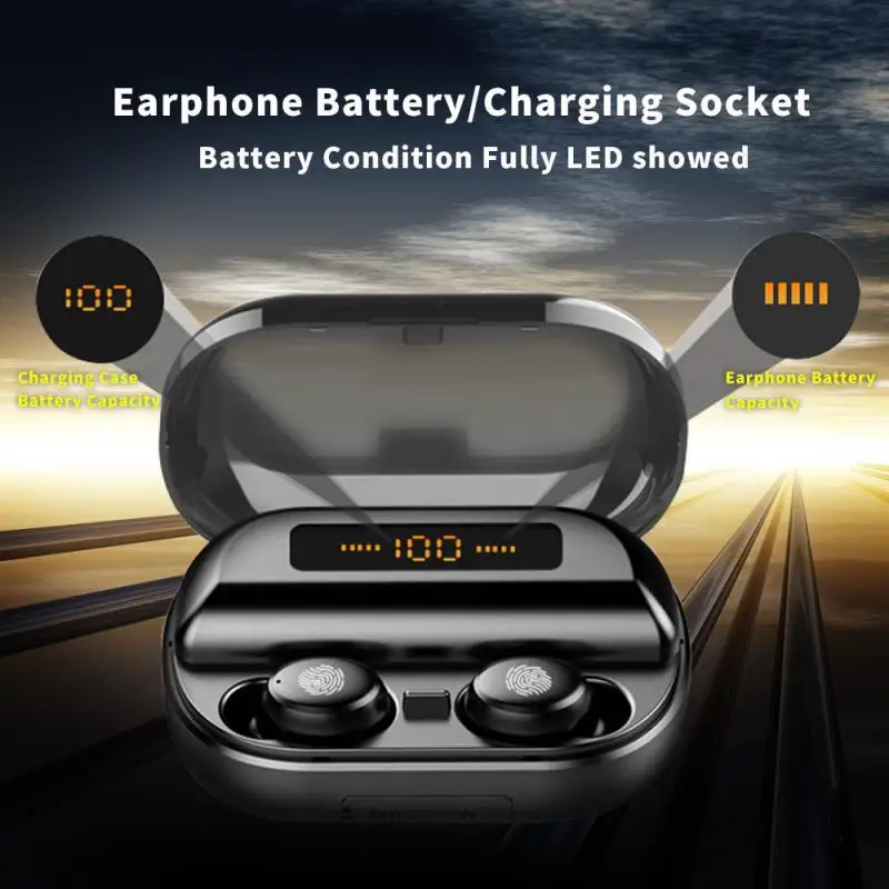 Bluetooth headphones TWS Wireless Earphones with LED Display Waterproof 4000Amh Charging Box Bluetooth headsets pk i12 earbuds