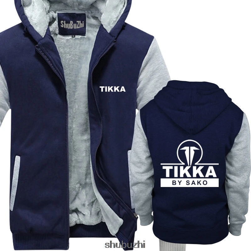 navy grey Новая модель TIKKA by SAKO Army Black с логотипом компании, Мужская Толстая Толстовка, крутая Повседневная Толстовка с капюшоном, мужская зимняя куртка унисекс sbz3128 - Цвет: navy grey