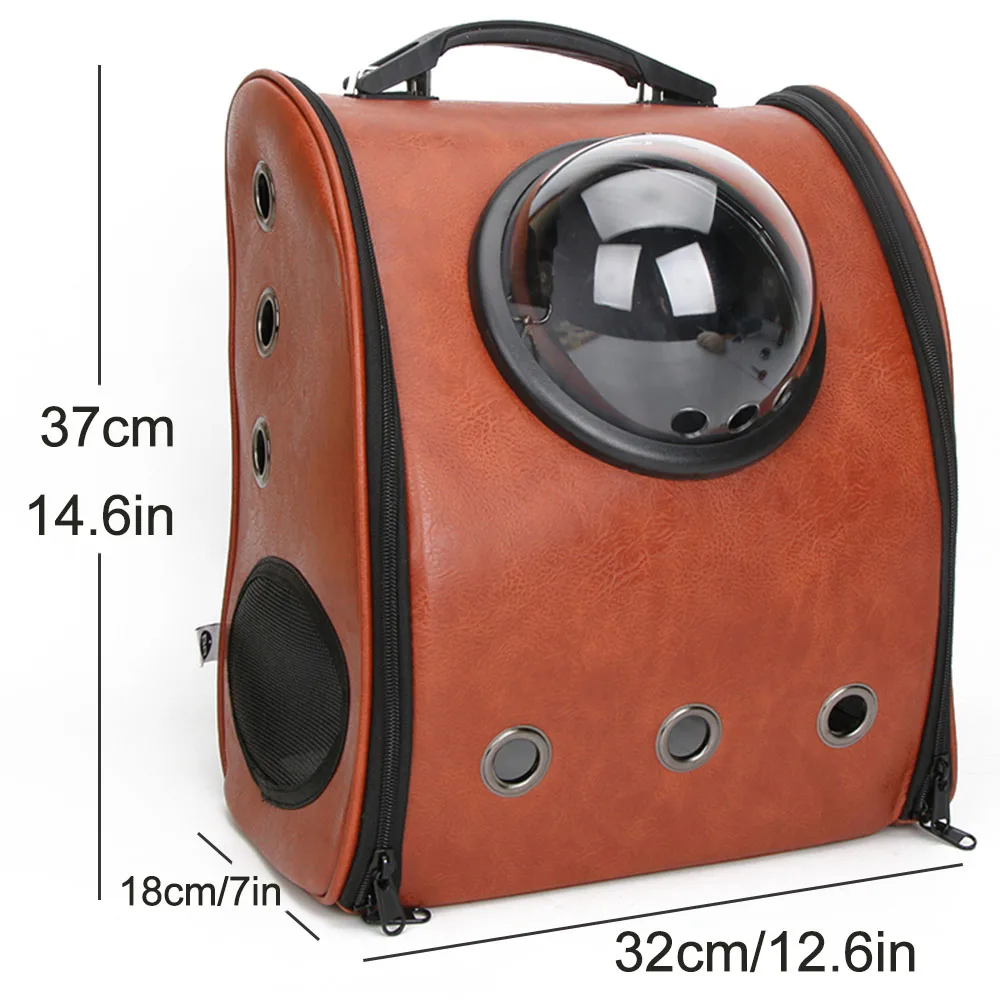 Brown Cat Bag Рюкзак-переноска для кошек с покемоном для маленьких собак, кошек, сумки-капсулы для кошек, сумка-переноска Pokeball для кошек, собак, домашних животных, для путешествий на открытом воздухе, MP0010 - Цвет: Brown Cat Bag