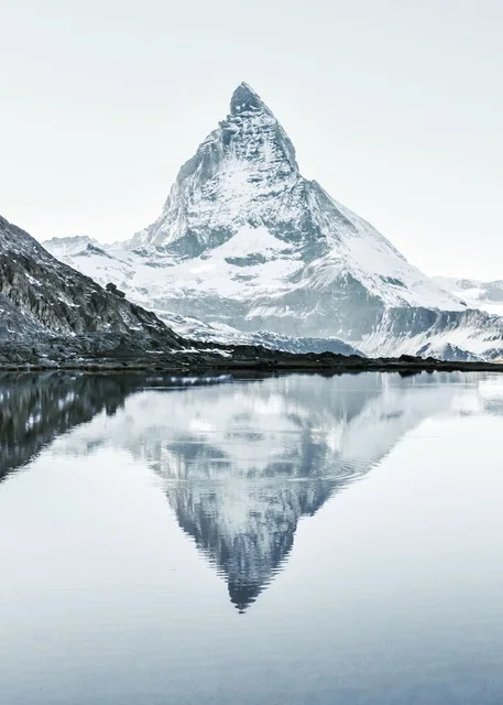 Matterhorn горный пик дерево лодка озеро настенный Арт холст живопись скандинавские плакаты и принты настенные картины для декора гостиной - Цвет: B
