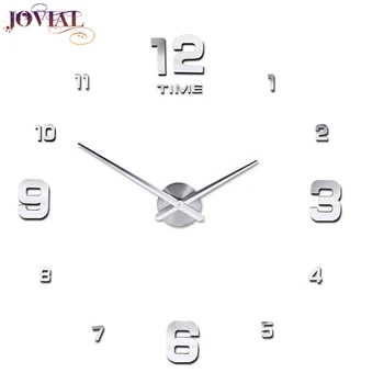 

Wall Clock Living Room Decoration Large DIY Stereo 3D Acrylic Mirror Stickers EVA Wall Stickers Creativity Clock Wall Figures