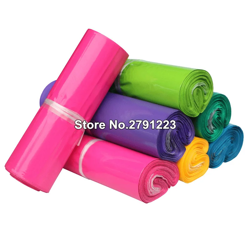 28*42cm 100Pcs/Lot Plastic Envelope Self-seal Adhesive Courier Storage Bags White Black Gray Color Poly Mailer Shipping Bags