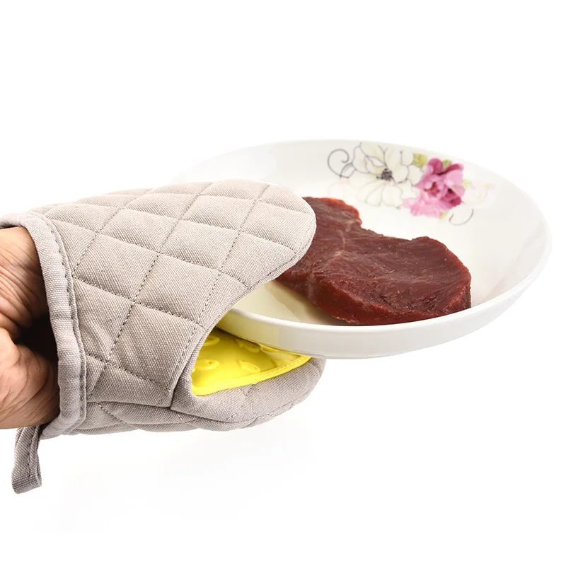 1PC Silicone Anti-scalding Oven Glove Baking Microwave Oven Insulation Hand Clip Silicone Mitts Slip-resistant Baking Gloves