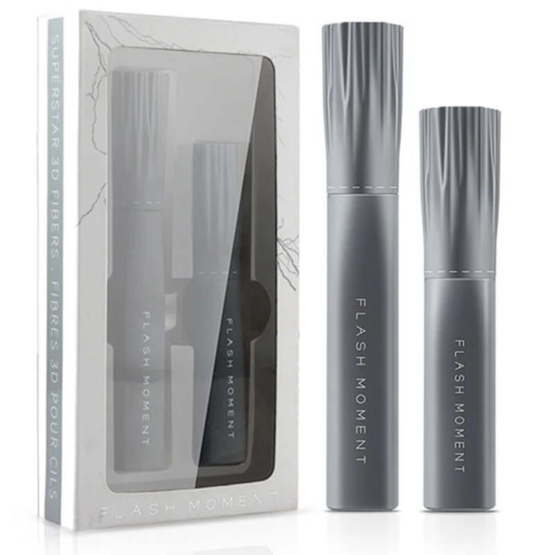 

Flash Moment Thick Silk Long Curling Mascara Kit 4D Silk Fiber Carbon Black Waterproof Mascara Combination