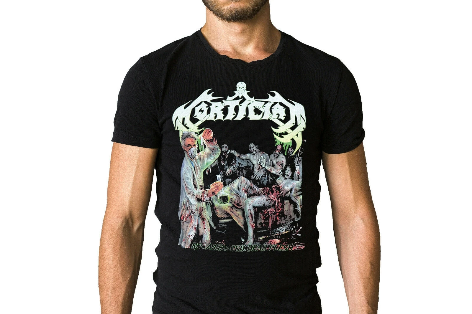 Футболка с альбомом Mortician Re Animated Dead Flesh 2004 | Мужская одежда
