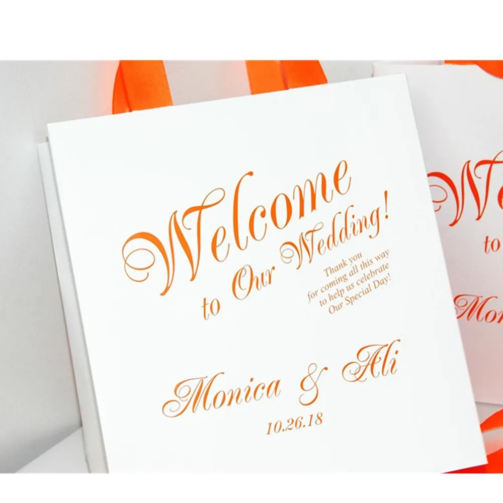 Personalized Wedding Welcome Bags - Foil Gift Bag - Monica Collection