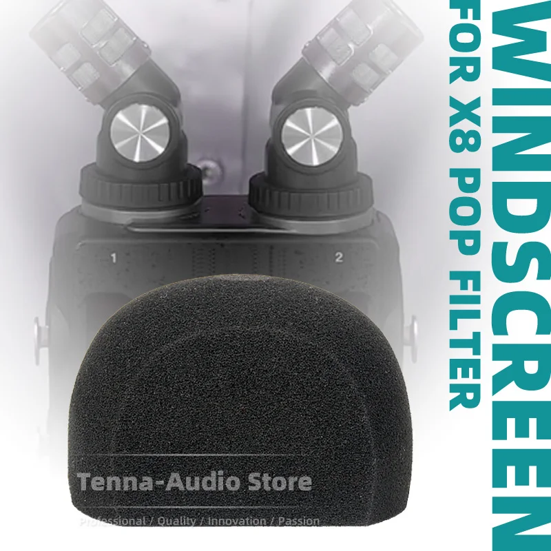 Pára-brisa Microfone Espuma à Prova de Vento Esponja Tela para Tascam x8 x Gravador Acessível Mic Pop Filtro Pára-brisas Escudo Capa