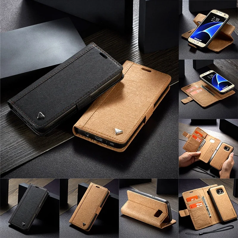 Оригинальный DIY кожаный чехол для samsung Galaxy S7 Edge S8 Plus Note 8 съемный флип держатель