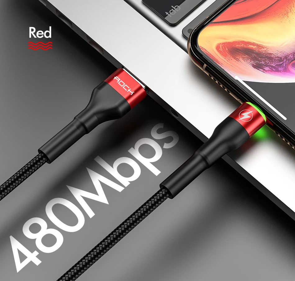 ROCK USB кабель для iPhone 11 Pro Xs Max Xr X 8 7 6 6s 5S se iPad, провод для передачи данных для мобильного телефона, шнур для быстрой зарядки, синхронизации, зарядного устройства