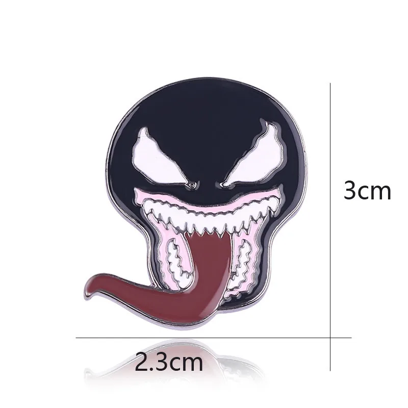 brooch Фильм Venom Человек паук костюм Гвен Стейси косплэй маска магия супергероя Zentai Боди Комбинезоны для женщин взрослых детей - Цвет: brooch