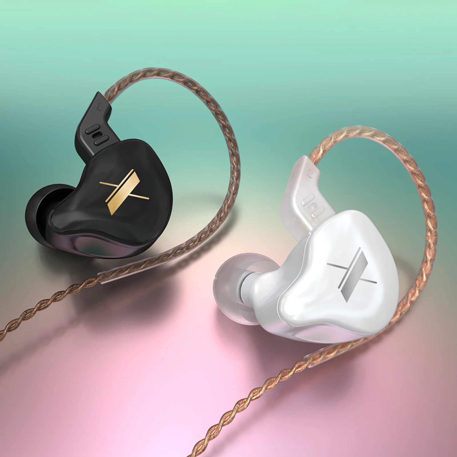 KZ EDX Wired Dynamic HiFi Heavy Bass In ear Gaming Earphone with Microphone 23 Wired Earphone Phone Accessories