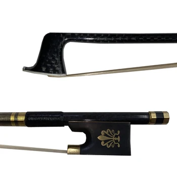 

Free shipping 3pc of Advanced 4/4 Violin/ Fiddle Bow plaid weave braid Carbon Fiber Bow ebony gold peacock frog white bow hair