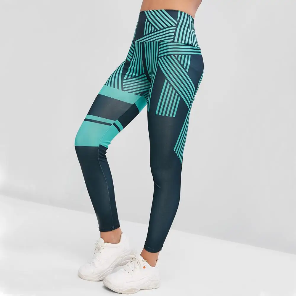 

SALSPOR Women Fitness Leggings High Waist Digital Print Skinny Push UP Legging Female Work Out Elastic Force Leggins Feminine