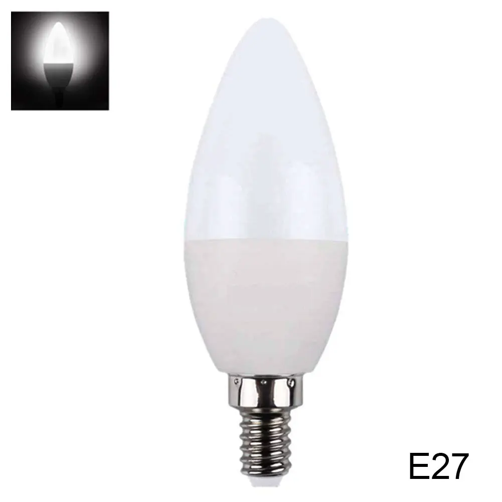 3W E27/E14/E12/B22 RGB изменение цвета светодиодный светильник-свеча с пультом дистанционного управления