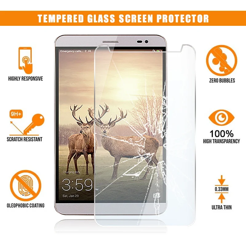 

Screen Protector for Huawei MediaPad X2 7.0" Tablet Tempered Glass 9H Premium Scratch Resistant Anti-fingerprint Film Cover