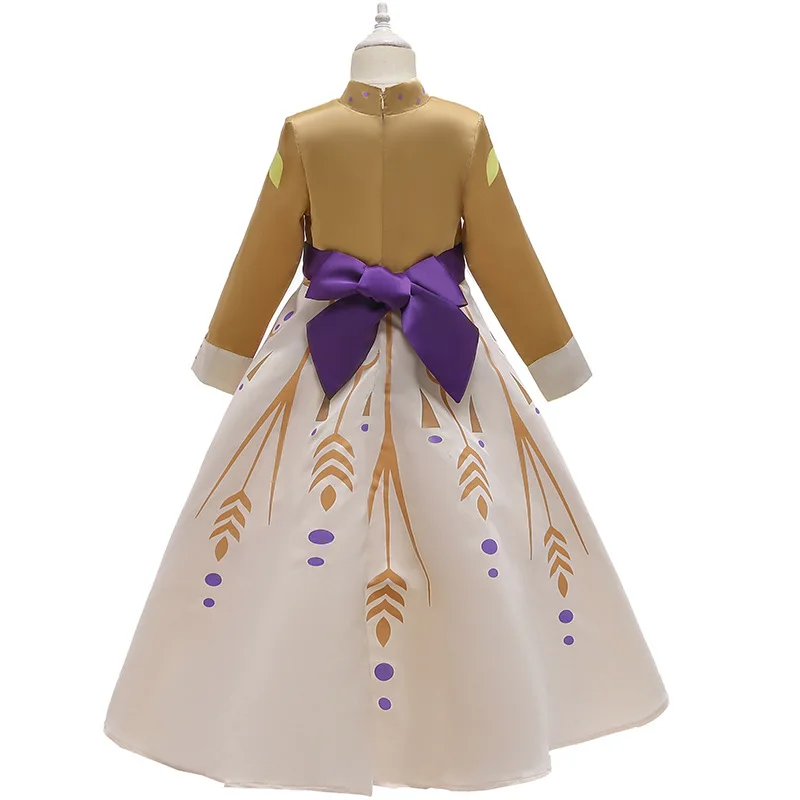 Snow Queen 2 Cosplay Elsa Anna Girls Dress Summer Casual Mesh Princess Dress Party Performance Costume 4-12 Years Kids Dresses