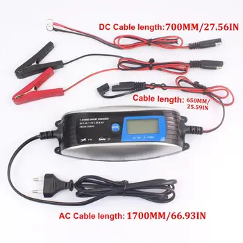 

6V/12V 0.8A 4A Motorcycle EU/UK Plug Car Battery Charger Lead Acid 7-Stage Automatic Smart Waterproof Charger Dropshipping