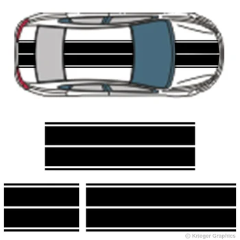 

For 1Set Dodge Dart Dual Rally Racing Stripes Vinyl Double Stripe Decals Car styling