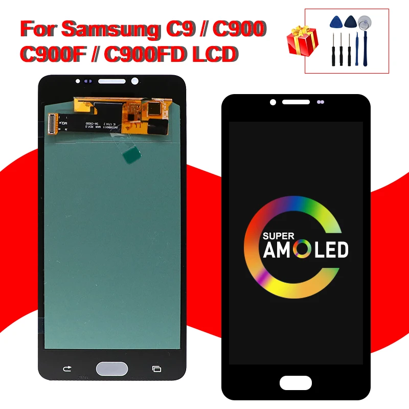 Супер AMOLED для Samsung C9 Pro дисплей C9000 LCD сенсорный экран дигитайзер Запасные части
