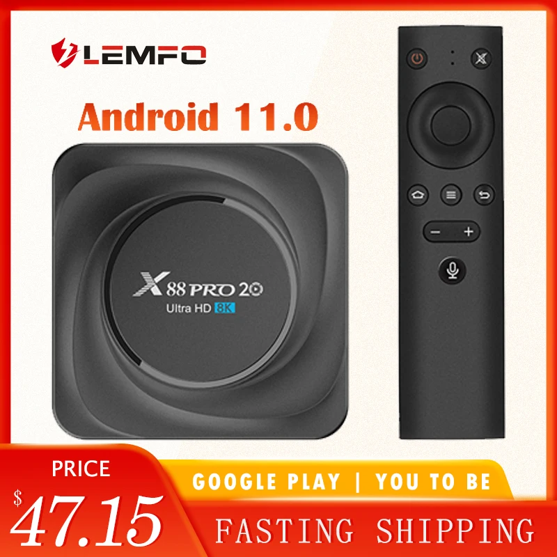 X88 PRO 20 Android 11 TV box многоязычный 8G Wifi RK3566 четырехъядерный HD 4K Поддержка Bluetooth