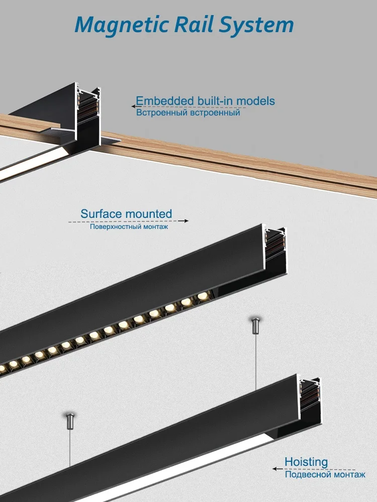 N4 Smart Track Lights Zigbee led Lamps changeable Magnetic Rail Bluetooth System Living Adjustable Track Lighting Spot Rail 3