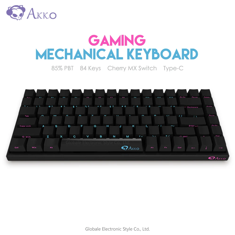 Продажа Оригинальная игровая клавиатура AKKO 3084 Механическая боковая гравировка буквы Cherry MX Переключатель 85% PBT 84 клавиши компьютерный геймер тип c