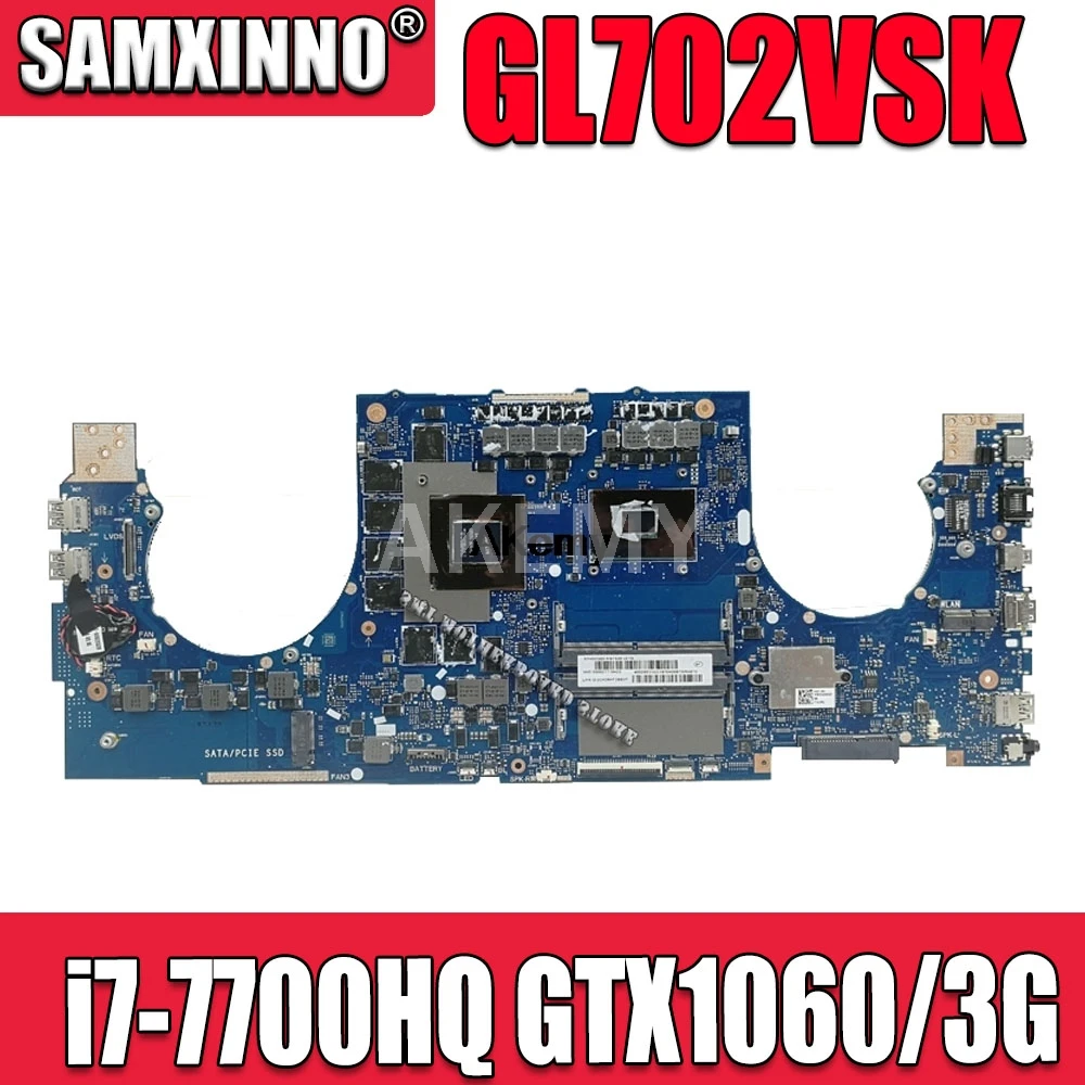 GL702VSK Motherboard For Asus GL702VMK GL702VM GL702VS laptop Mainboard I7 6700HQ GTX1070 8GB|Материнские платы| |