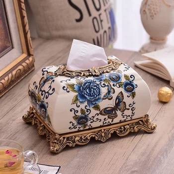 

wedding European Ceramic Tissue Box American Living Room Decoration Setting up Tea Table Creative Carton Box Relocation Gift