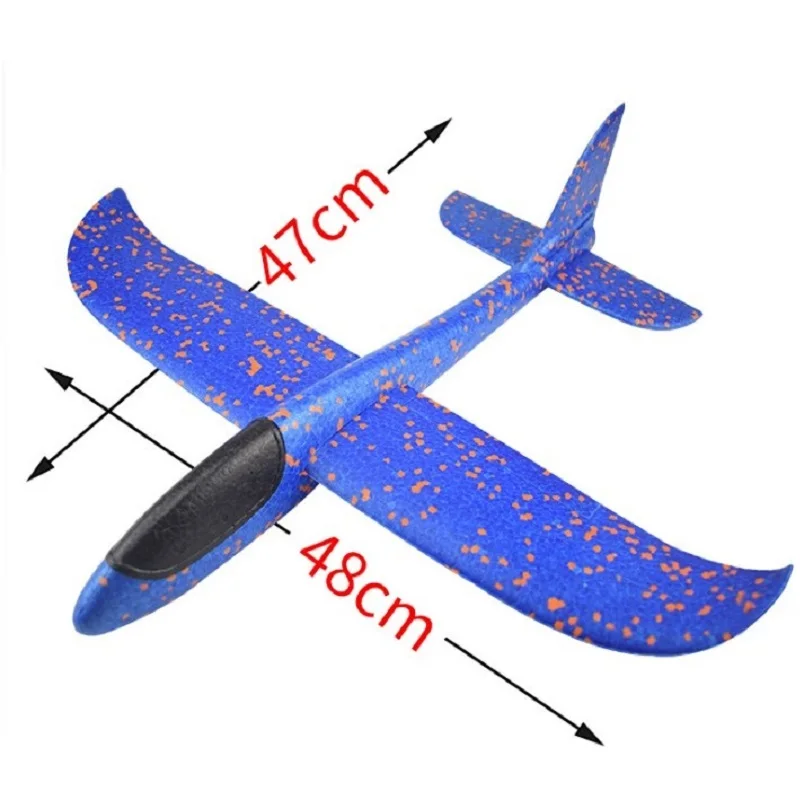 Hand throw airplane EPP Foam Outdoor Launch Glider Plane Kids Toys 48 cm Interesting Launch Throwing Inertial Model Gift toys foam plane foam aircraft