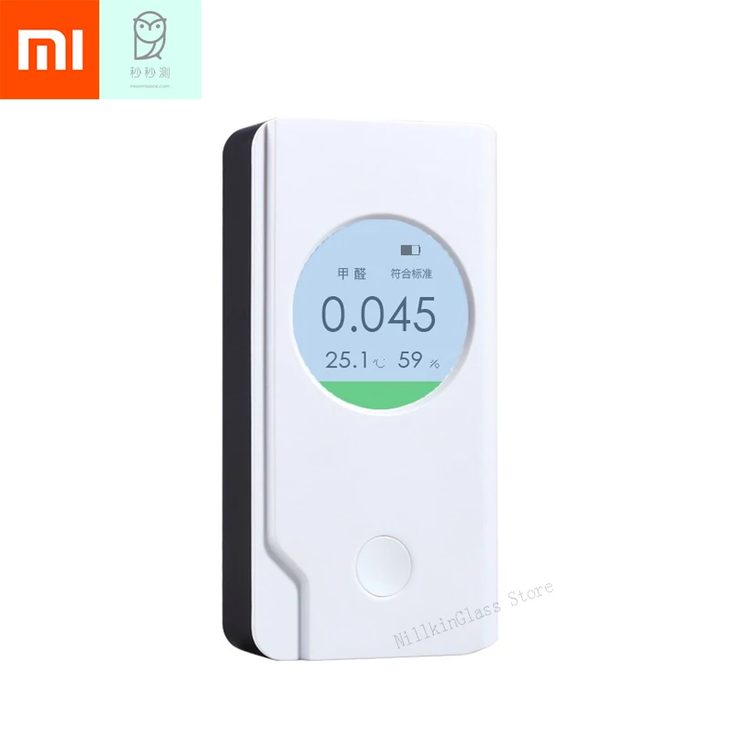 Xiaomi Mijia Miaomiaoce детектор формальдегида перезаряжаемый излишки напоминают температуру и влажность ЖК-дисплей умный детектор воздуха