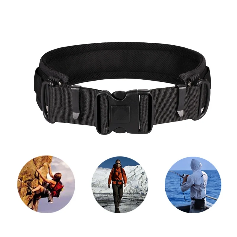 

Multi-function Photography Adjustable Waist Strap Waistband Belt With D-Rings For Hanging Tripod Camera Photography ZX00