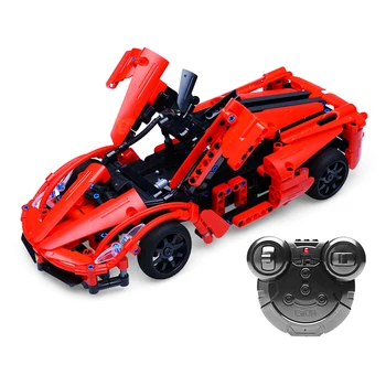 

C51009 453pcs technic series rc remote control sportscar red storm racing car usb building block Toys For Children