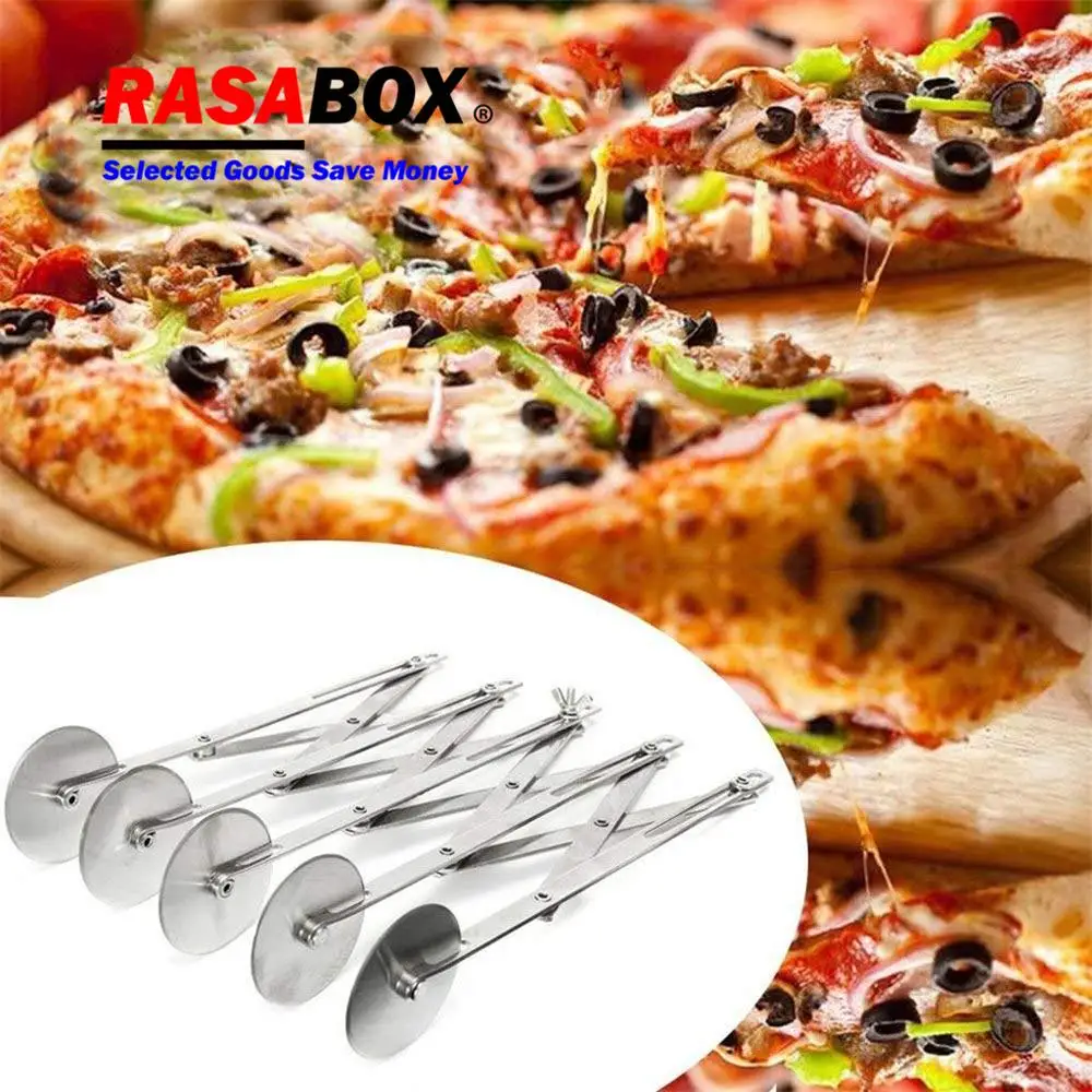 RASABOX-Winware 5 колесный Регулируемый тесторассекатель, датский Кондитерский Резак, расширяемый нож для пиццы из нержавеющей стали
