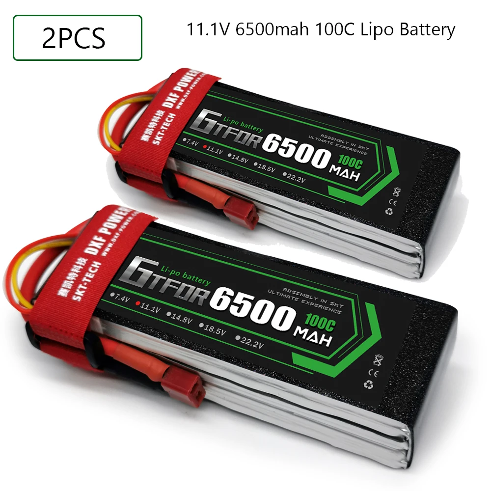 GTFDR Lipo аккумулятор 11 1 В 6500 мА/ч 100C-200C AKKU 3S LiPo батарея Deans для грузовика fpv дрона