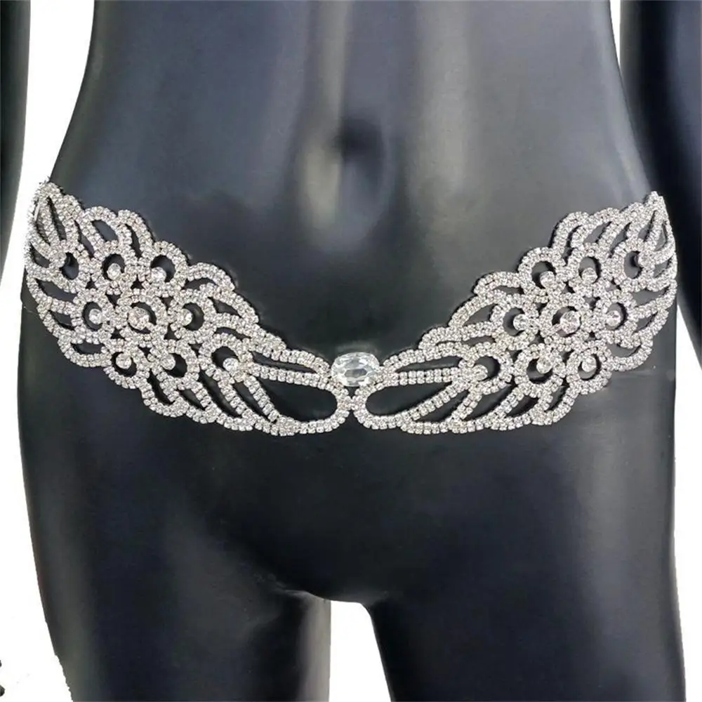 2021 New Paragraph Personality Wings Crystal Rhinestone Waist Chain Jewelry Sexy Women Beach Bikini Body Chain Gift Accessories