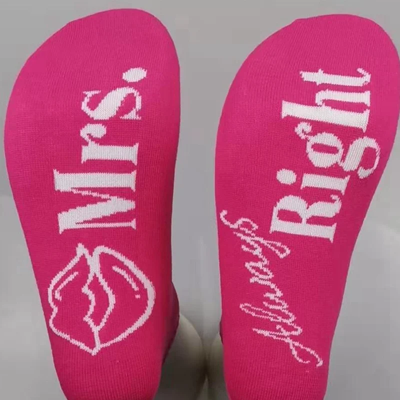 Модные парные носки, MR. Rignt mr. Right, носки с буквами, забавные хлопковые белые и черные носки для скейтборда