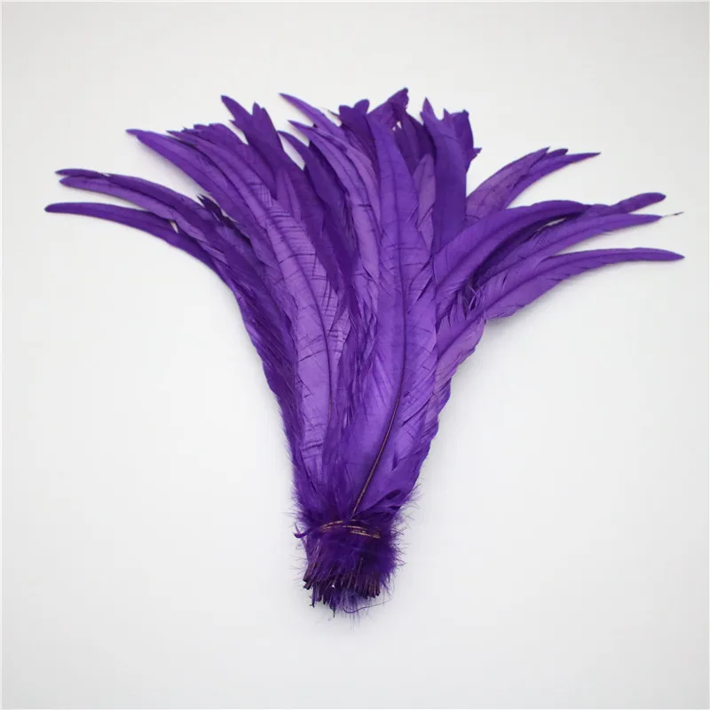 Wholesale 100pcs Natural Cock Tail Feathers 25-40cm / 10-16inch Clothing Decoration Stage Performance Rooster Feathers Plume