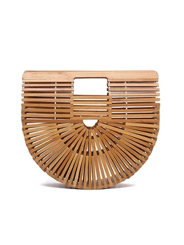 

Summer 2019 New Type Holiday Tourist Grass Woven Women's Bag Air Baitao Large Capacity Beach Bag Hand-held Bamboo Knitting