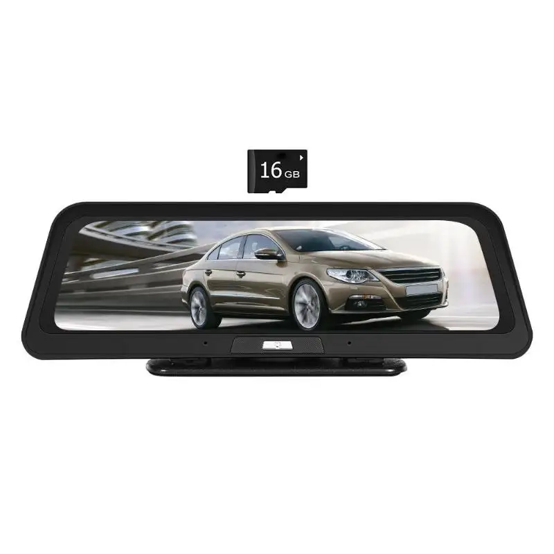 Phisung E92 9,66 дюймов Автомобильный видеорегистратор Камера FHD 1080P двойной объектив видеорегистратор ночного видения Максимальная поддержка карты памяти 64G - Название цвета: with 16G TF