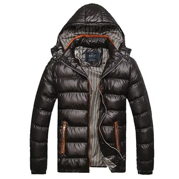 

2019 Autumn Winter Men's Coats Warm Thick Male Padded Jackets Casual Hooded Parkas Men Overcoats Mens Plus Size 5XL HX227