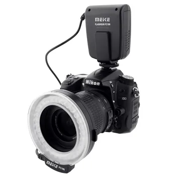 

Meike FC-100 FC100 Manual LED Macro Ring Flash Light with 7 Adapter Ring for Canon Nikon Olympus Pentax Digital DSLR Camera