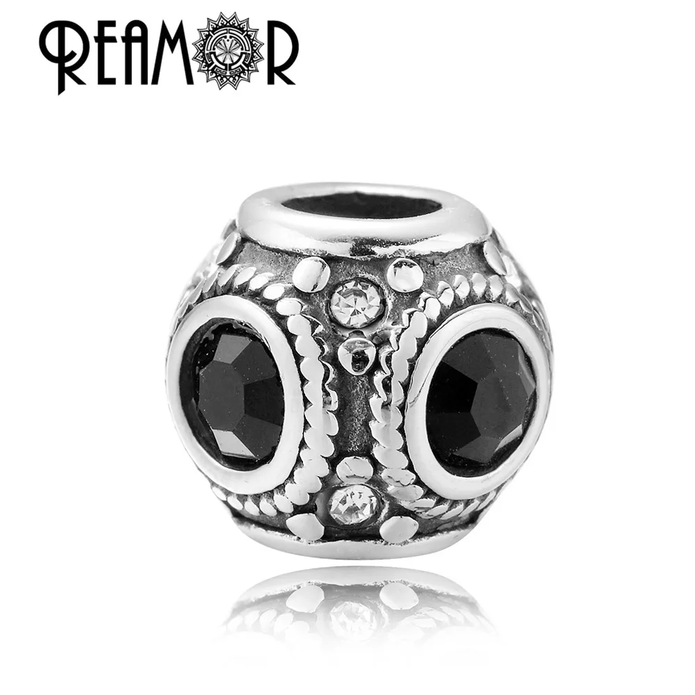 ZGZ038 REAMOR цилиндр таксы из нержавеющей стали якорь мультфильм солнце сова сердце разделитель со стразами бусины для DIY изделия в виде ювелирных браслетов - Цвет: ZGZ038