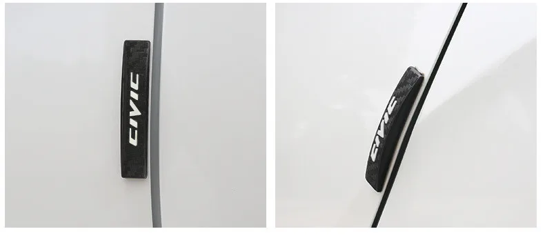 4 pcs/set Car door anti-collision strip 3D stereoscopic rubber protective decorative accessories For Honda Civic