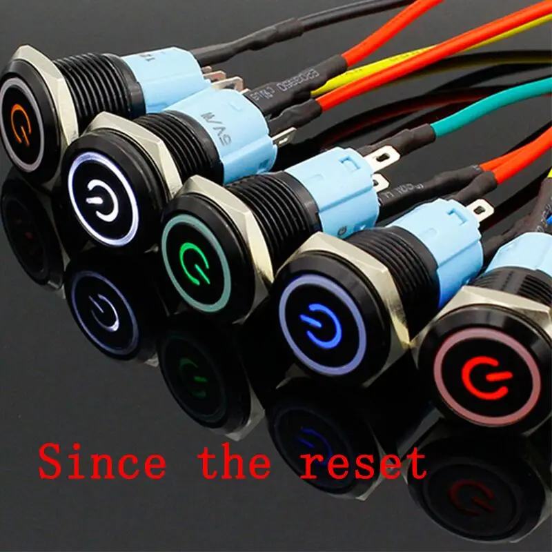 

High quality LED metal buttons 5 V 12 V 24 V 220 VLED momentary 16mm