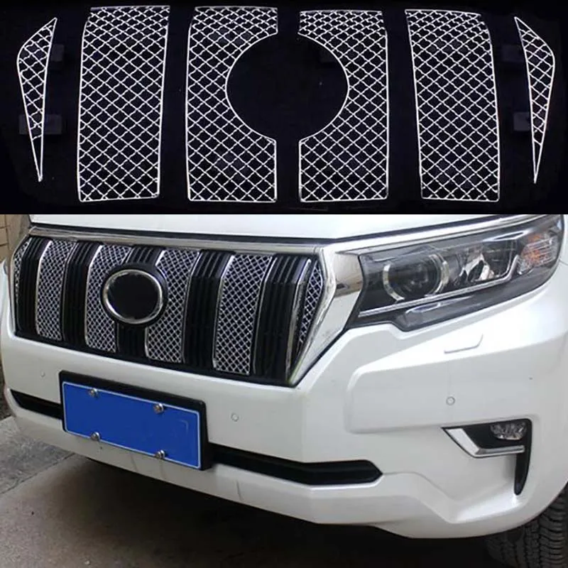 Аксессуары для стайлинга автомобилей для Toyota Land Cruiser Prado 150 Fj150 сетчатая передняя решетка 6 шт