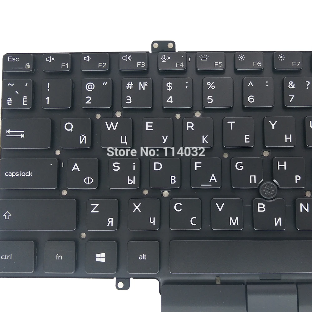 Teclado Retroiluminado para Dell Latitude 7400 3400 5400 5401 Russo Ponteiro Preto 057t39 57t39 Pk132fb2a13 Dlm18g7 - Imagem 2