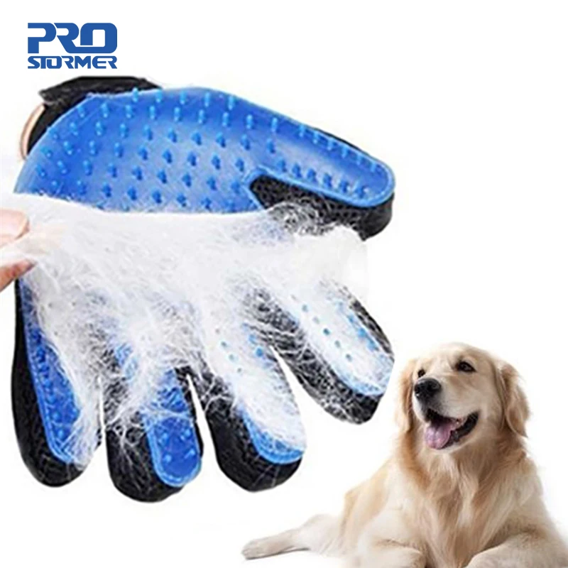 Dog Pet Grooming Glove Silicone Cats Brush Comb Deshedding Hair Gloves Dogs Bath Cleaning Supplies Animal