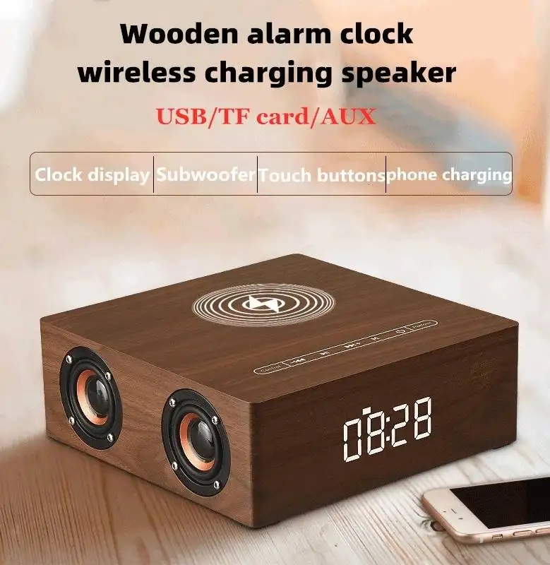 Alarm-Clock-Wireless-Charger-Wooden-Bluetooth-Speaker-Subwoofer-Stereo-Soundar-Super-Bass-With-Mic-TF-Card (1)