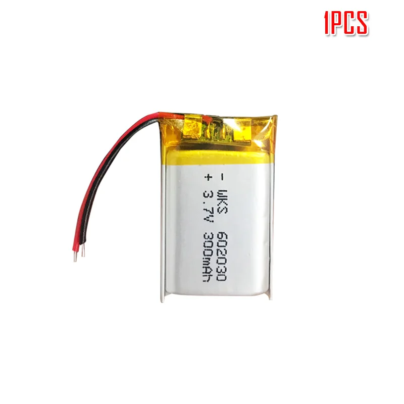300mAh 3,7 V 602030 литиевая полимерная аккумуляторная батарея для Bluetooth спикера MP3 MP4 Смарт-часы беспроводная карта селфи-палка - Цвет: 1pcs